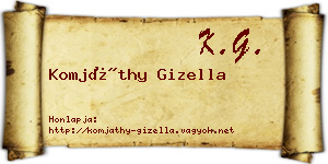 Komjáthy Gizella névjegykártya