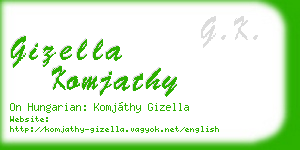 gizella komjathy business card